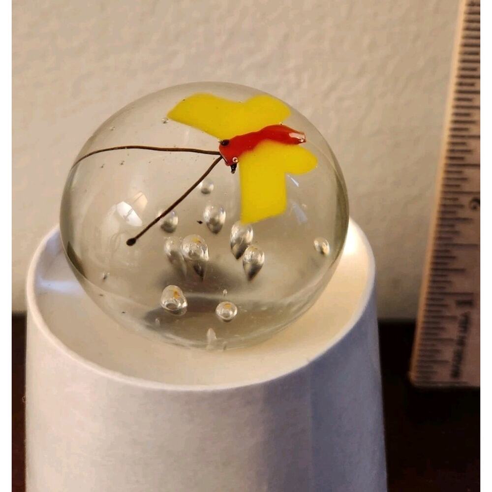 Beautiful Vintage Multi-colored Round Paper Weight